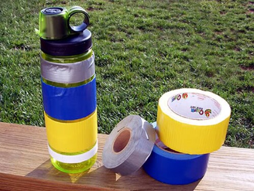 Water Bottle Duct Tape Camping Hack
